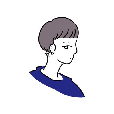 イラスト「髪を切った女」