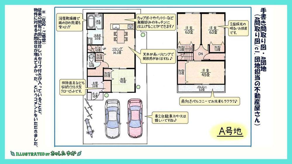 手書き間取り図・A団地