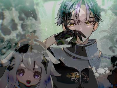海颯さま&原神パイモン　ファンアート(自主制作)