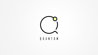 量子技術を利用した製品、企業、サービスをイメージして作ったロゴの作例