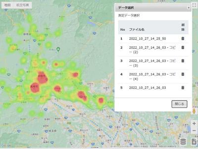 ヒートマップ地図作成