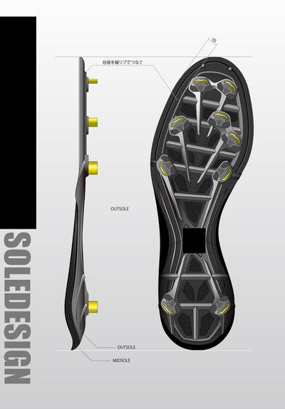 ベースボールスパイクデザイン