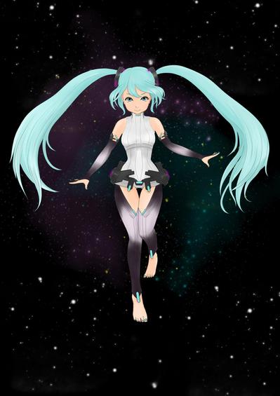 版権イラスト　初音ミクアペンド