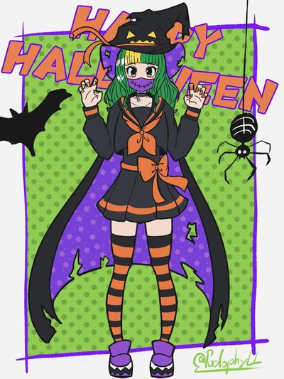 ハロウィンカード用イラスト