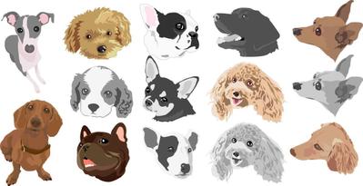 犬の似顔絵