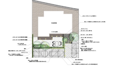 個人住宅の外構プラン作成・平面図・立面図・3Dパース作成をご依頼いただきました。
