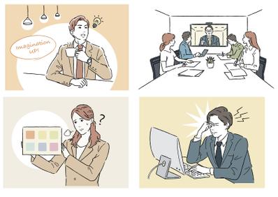 ライティング会社のイラスト