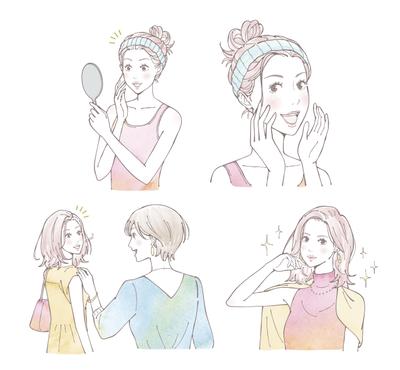 スキンケアイラスト