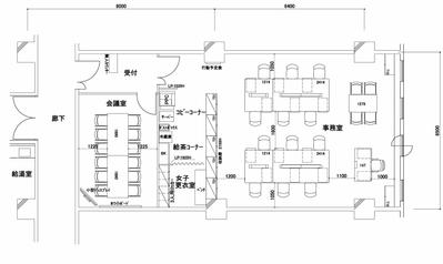 85㎡の一般的な小オフィス