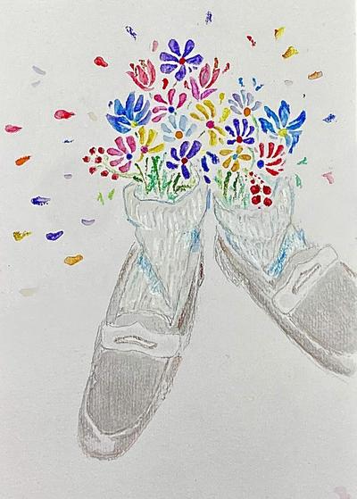 イラスト例（捨てたローファ）