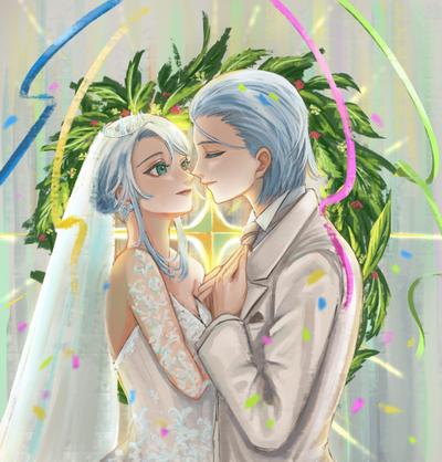 輝く2人