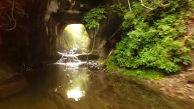 濃溝の滝千葉県 ドローン空撮