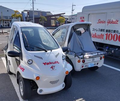 山陰ヤクルト：超小型電気自動車：カーマーキングました