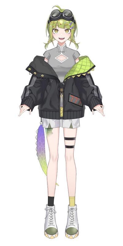 鰐モチーフ女性Vtuberモデル