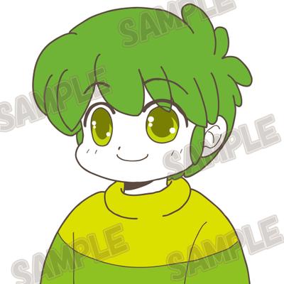 見本マンガ風人物シンプルアイコン男の子イラスト（バストアップ）