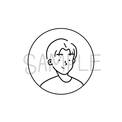 Simple line drawing icon man