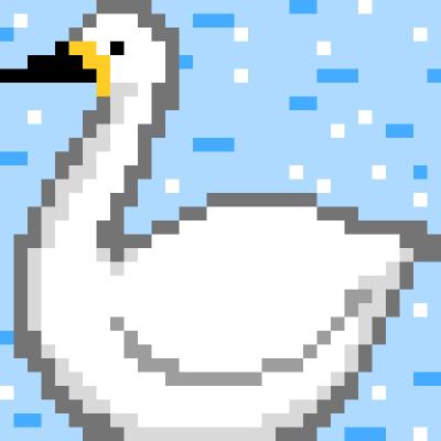 白鳥のドット絵（オリジナル）