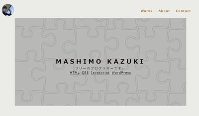 MASHIMO KAZUKI Portfolio site