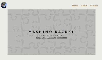 MASHIMO KAZUKI Portfolio site