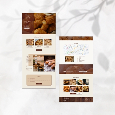 架空のパン屋さんのホームページのデザイン制作