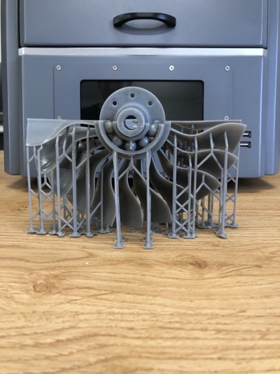 機械のファン部分の試作モデル