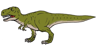 恐竜王ティラノサウルス-立体工作付き-　挿絵イラスト（着彩）