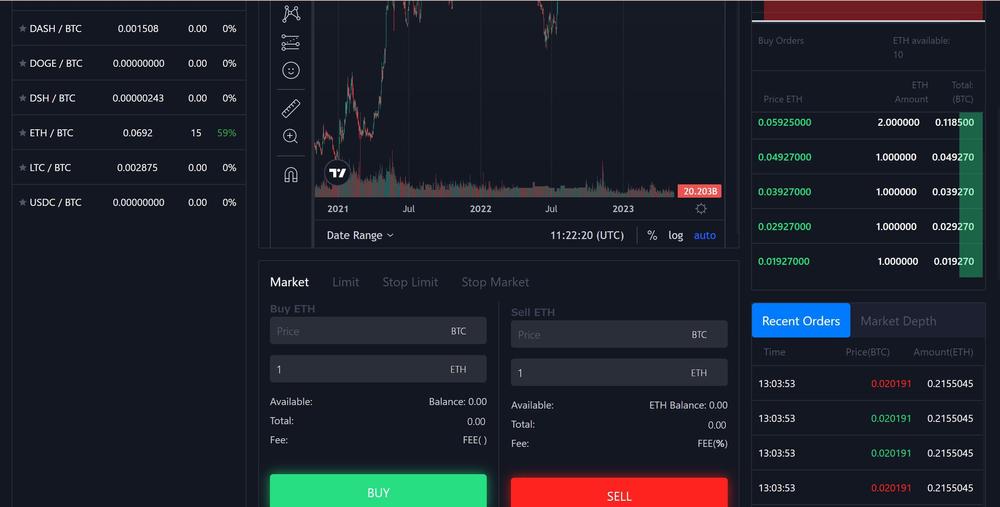 暗号通貨(仮想通貨)取引所を作成しました