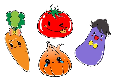 野菜のキャラクター制作