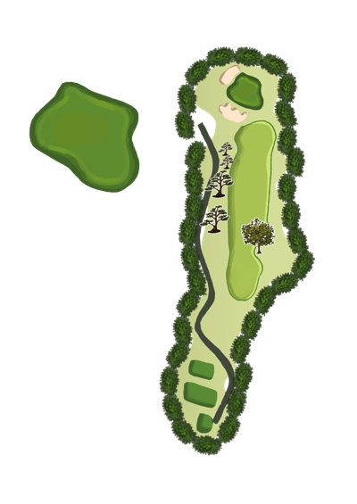 ゴルフコースのマップ制作イラスト
