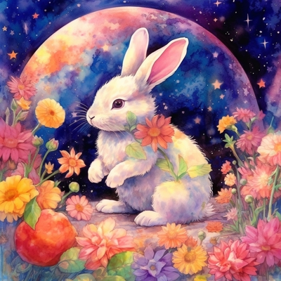 イメージ制作「月ウサギ」
