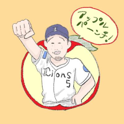 某野球選手の似顔絵イラスト