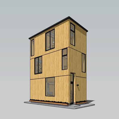 SketchUpでの3Dモデリング住宅