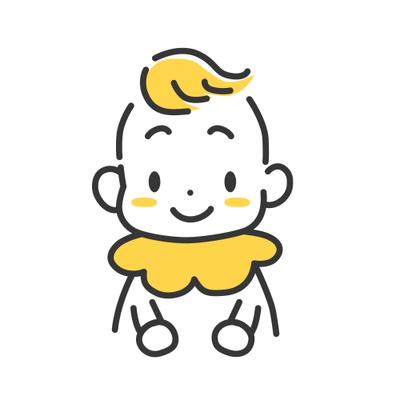 シンプルな赤ちゃんのイラスト