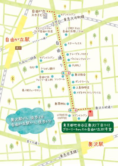 店舗までの案内マップデザイン