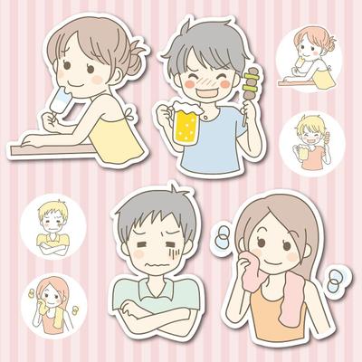 ポップでかわいい挿絵イラストの見本です。