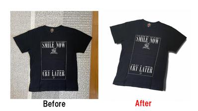 Tシャツ　平置き画像　