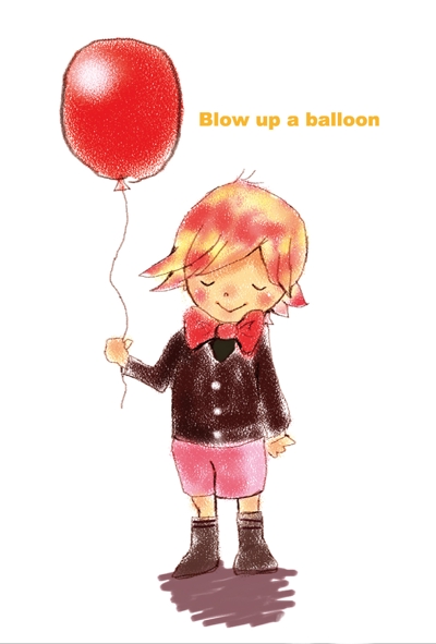 blow up a balloon