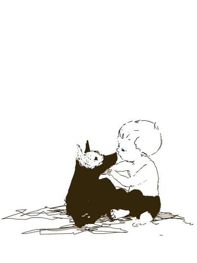 犬と男の子