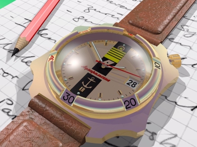 POVRAYで制作した腕時計