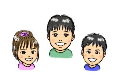 子供達の似顔絵です。