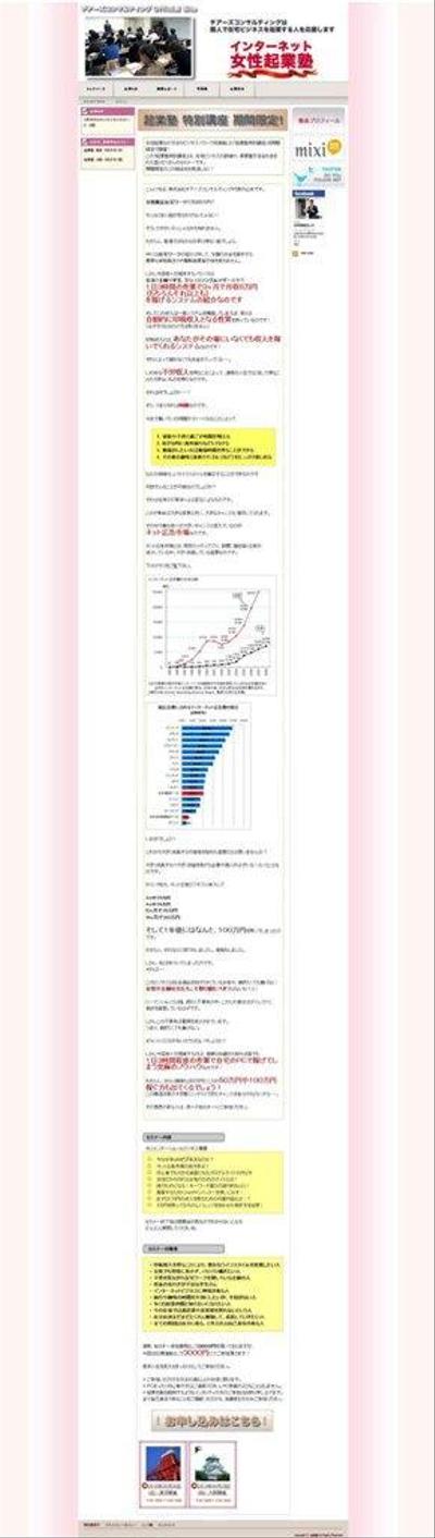 セミナー企画会社・セミナーサイト：Wordpress+Twitter+クレジット決裁サイトとＳＥＯ対策 