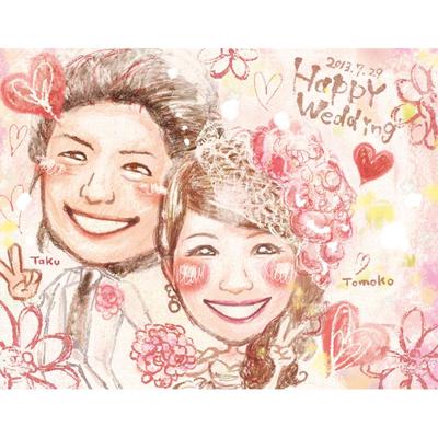ウェルカムボード用似顔絵
