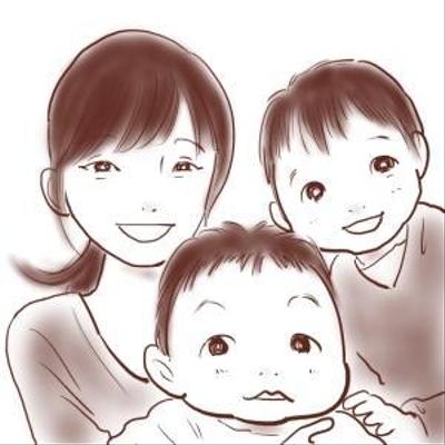 似顔絵(親子)