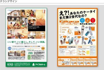 不動産、携帯ショップ折込チラシ