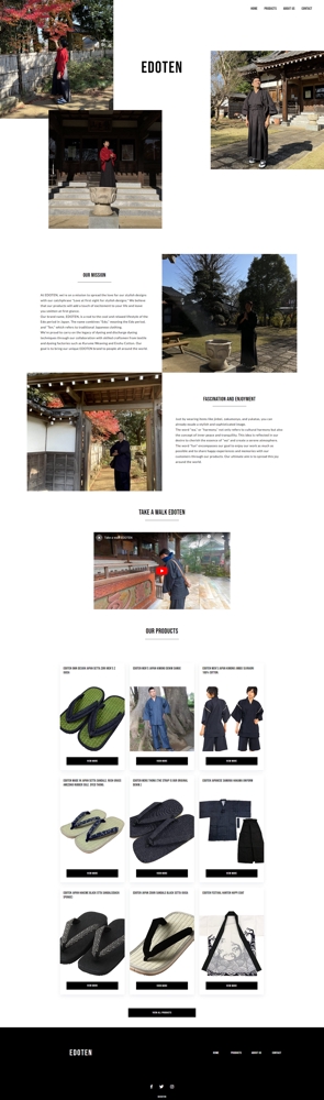 羽織・着物・和もの販売業　海外向け英語ホームページを制作しました