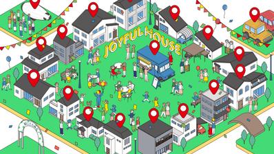 「住宅展示場マップ風イラスト」制作しました