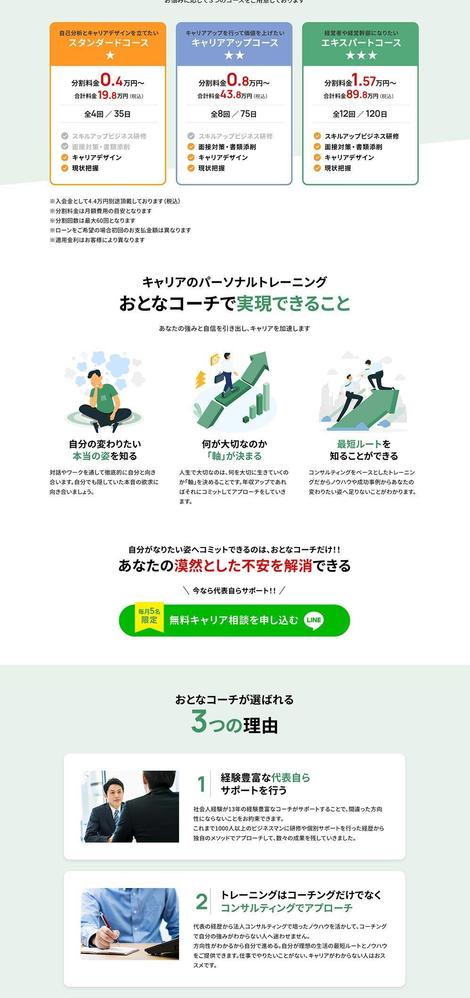 【LP】ビジネスパーソナルトレーニングのLPを制作しました