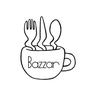 栃木県栃木市にあるカフェ「Cafe BAZZAR」のロゴデザイン・ショップツールのデザインを担当しました