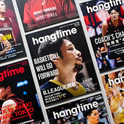 B.LEAGUEとともに創刊された「hangtime」のアートディレクションとデザインを担当しました