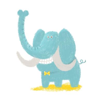 ぞうのイラストを作成しました